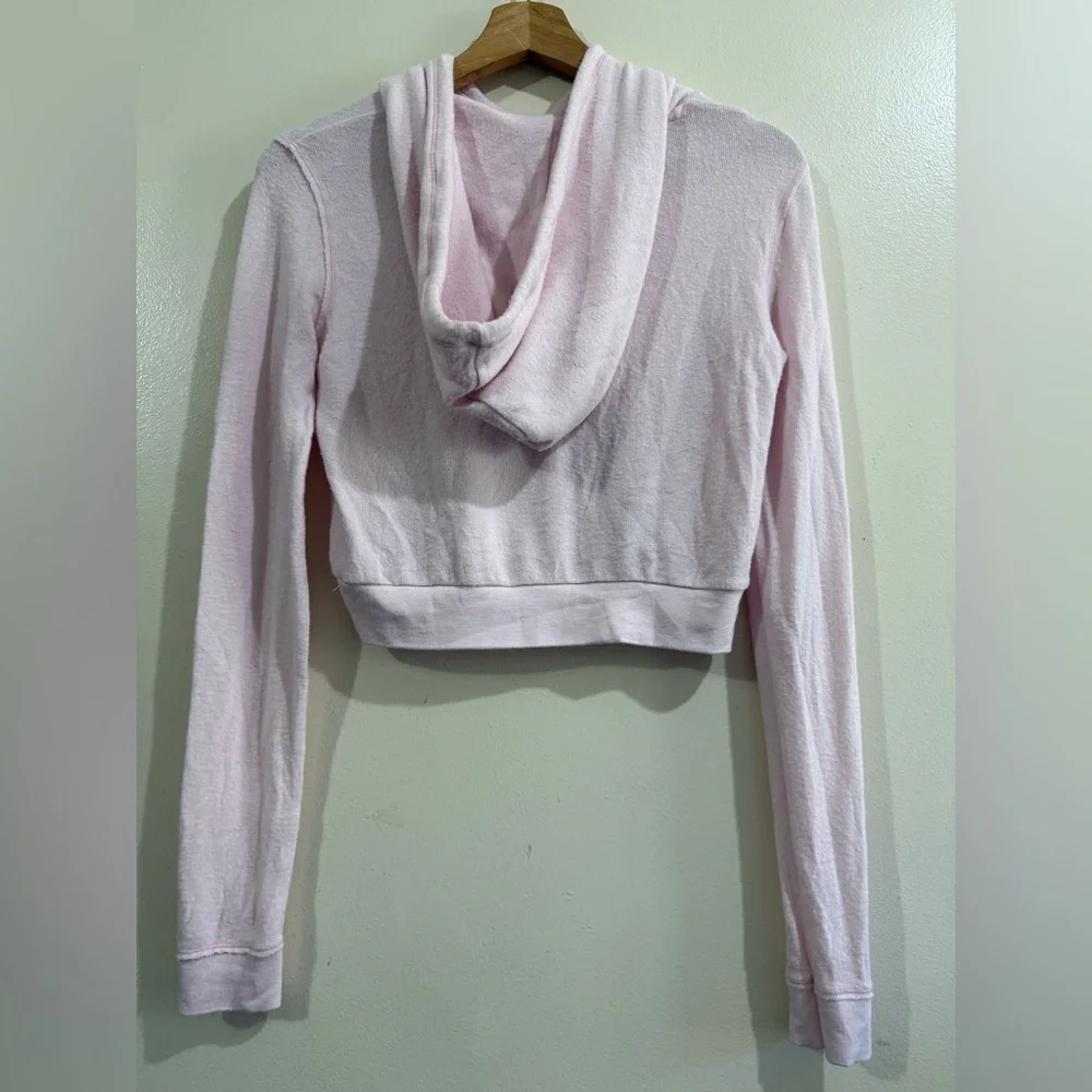 ALO Yoga Pastel Pink Cropped Pullover Hoodie